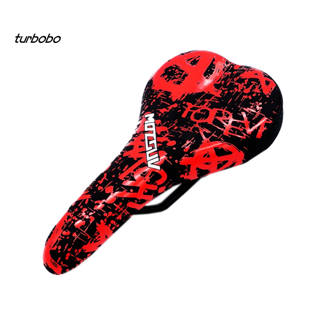 Yên Xe Đạp Giả Da In Họa Tiết Graffiti Thoáng Khí Thấm Hút Tốt Tiện Dụng Cho MTB