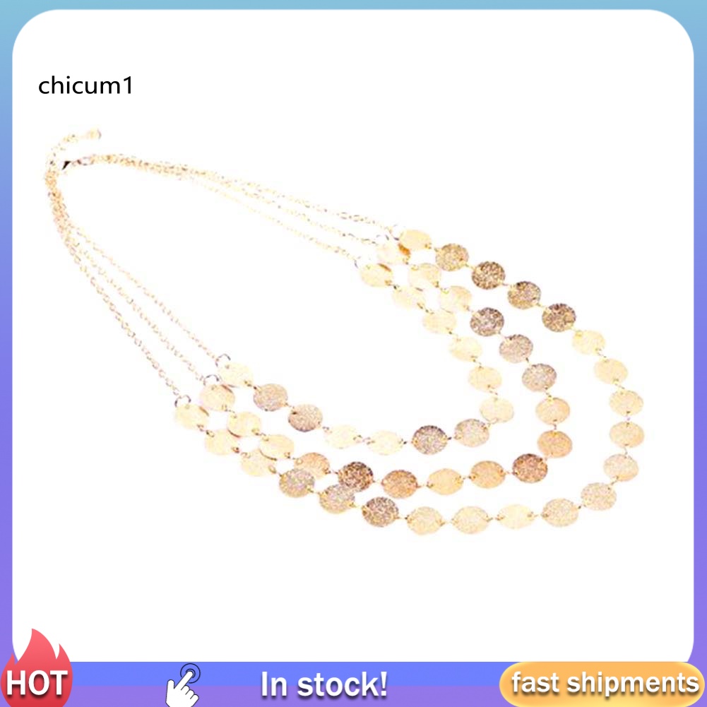 Vòng cổ Nhiều Lớp Mặt Đồng Xu Thời Trang Dành Cho Nữ