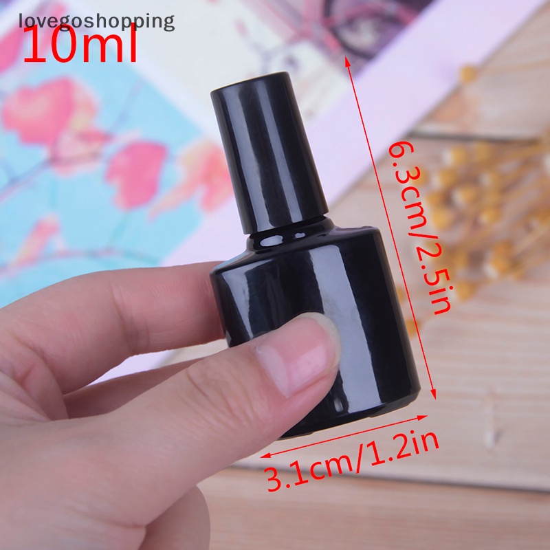 Lọ Rỗng Đựng Nước Sơn Móng Tay Bằng Thủy Tinh Màu Đen Dung Tích 10ml