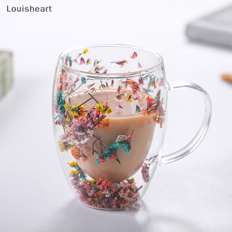 Cốc Thủy Tinh Louisheart Hai Lớp Hình Ốc Sên Biển Lấp Lánh Đổ Đầy TFG