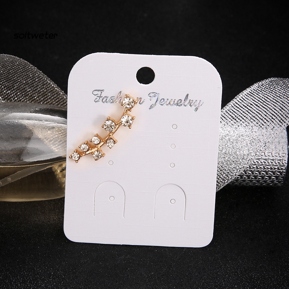 1 Khuyên Tai Nhánh Cây Đính Đá Lấp Lánh Thời Trang