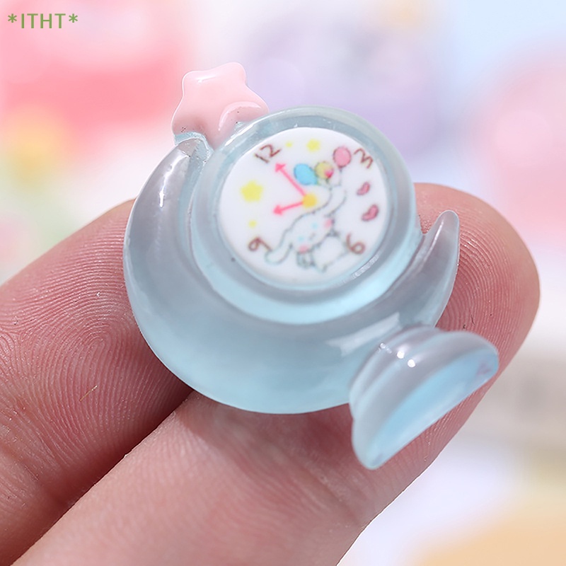 Bộ 5 Đồng Hồ Báo Thức Mini Dạ Quang Dùng Trang Trí Nhà Búp Bê DIY Mới