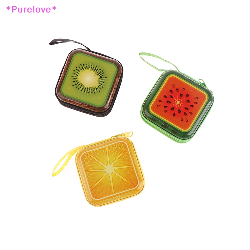 1 Ví Đựng Tiền Xu Mini Bằng Thiếc In Họa Tiết Trái Cây Hoạt Hình Dễ Thương Có Khóa Kéo Cho Nam Và Nữ Mới