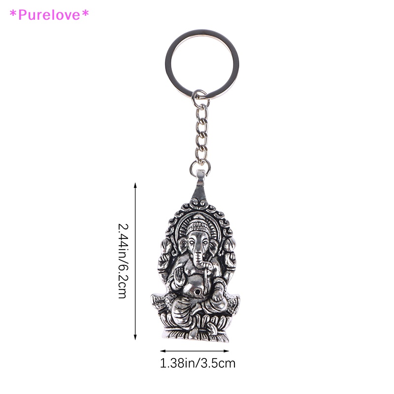 1 Mặt Dây Chuyền Hình Voi Ganesha 62 X 35Mm Bằng Kim Loại Phong Cách Phật Giáo Mới