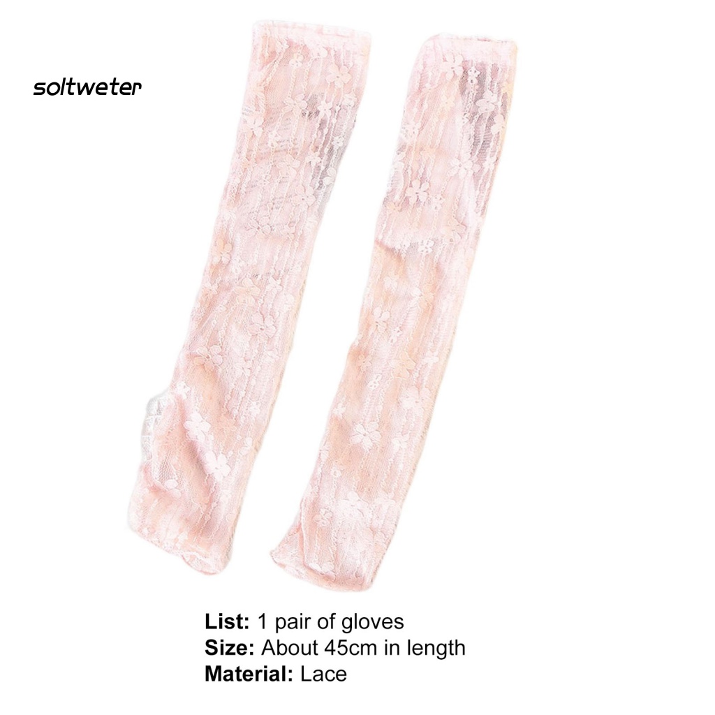 1 Cặp Găng Tay Chống Nắng / Tia UV Dáng Rộng Màu Trơn Siêu Bền Bảo Vệ Thấm Hút Mồ Hôi