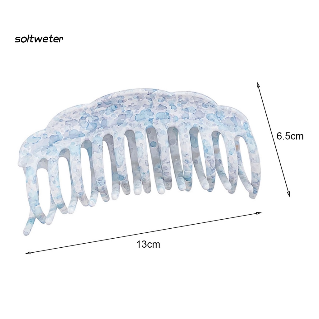 Kẹp Tóc Càng Cua Bằng Nhựa Siêu Nhẹ Có Răng Lược Siêu Nhẹ Đơn Giản Cho Nữ