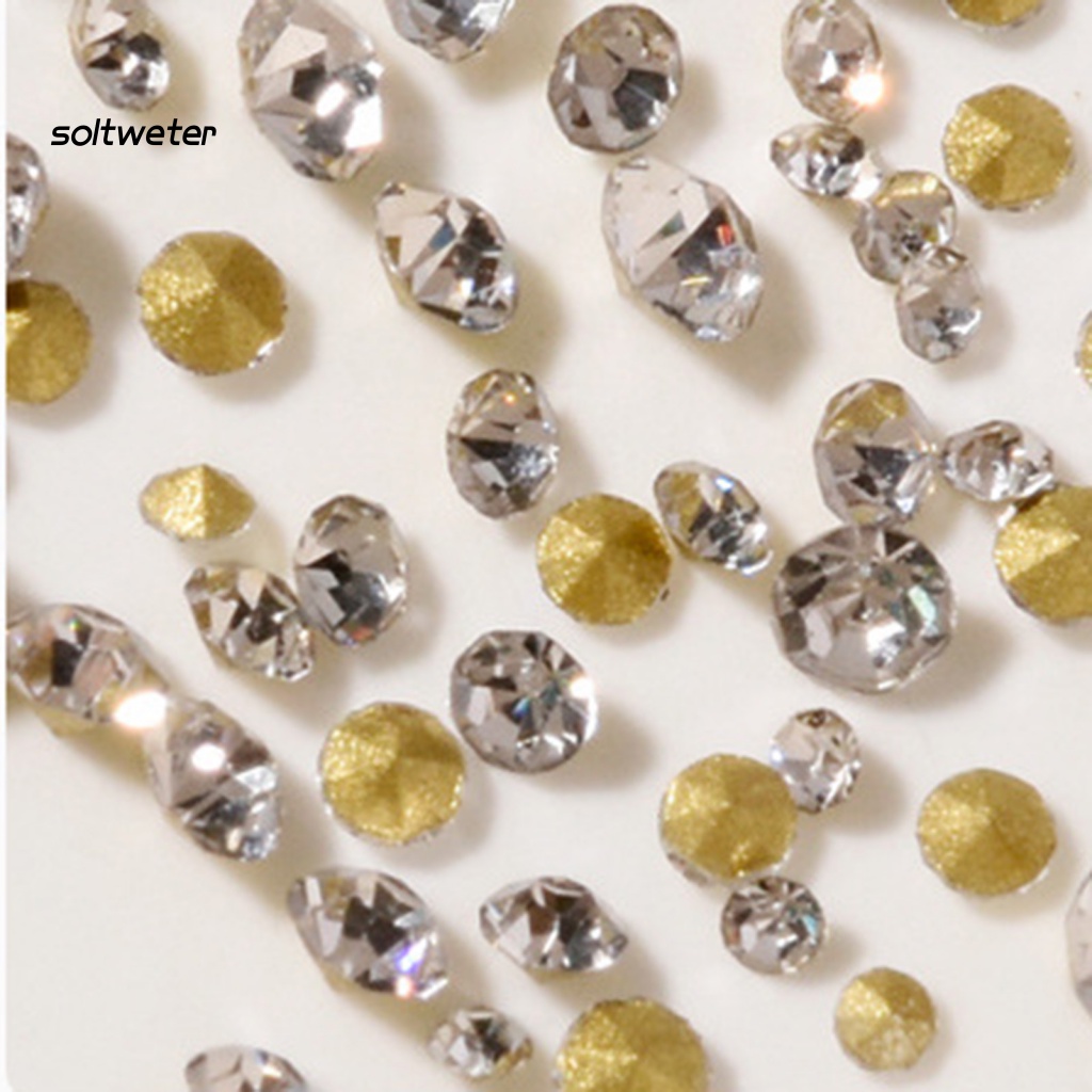 Bộ 1000 Hạt Đá Đính Trang Trí Móng Tay 3D Lấp Lánh Charms