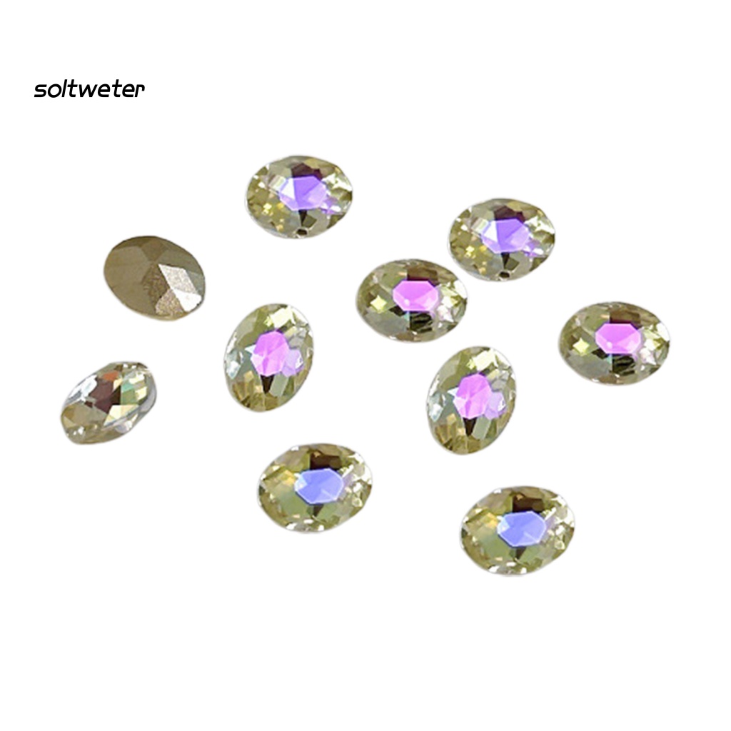 Bộ 10 Phụ Kiện Đá 3D Nhiều Hình Dạng Đính Trang Trí Móng Tay Sang Trọng DIY