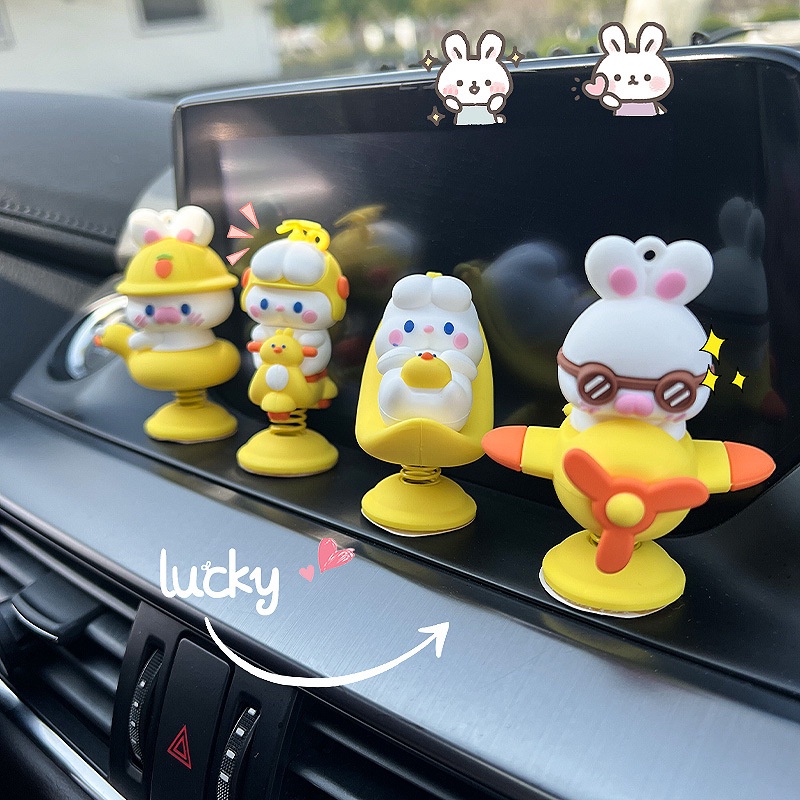 Búp Bê Lắc Lò Xo Lắc Đầu / Búp Bê Kawai Bằng PVC Dễ Thương Trang Trí Bảng Điều Khiển Xe Hơi / Nội Thất Ô Tô