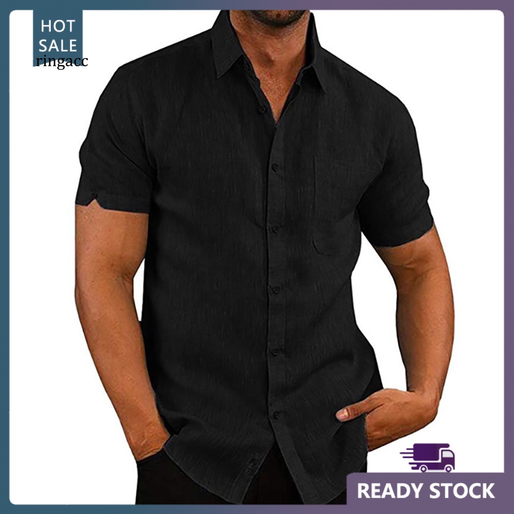 Áo Sơ Mi Tay Ngắn Cổ Bẻ Thời Trang Công Sở Cho Nam