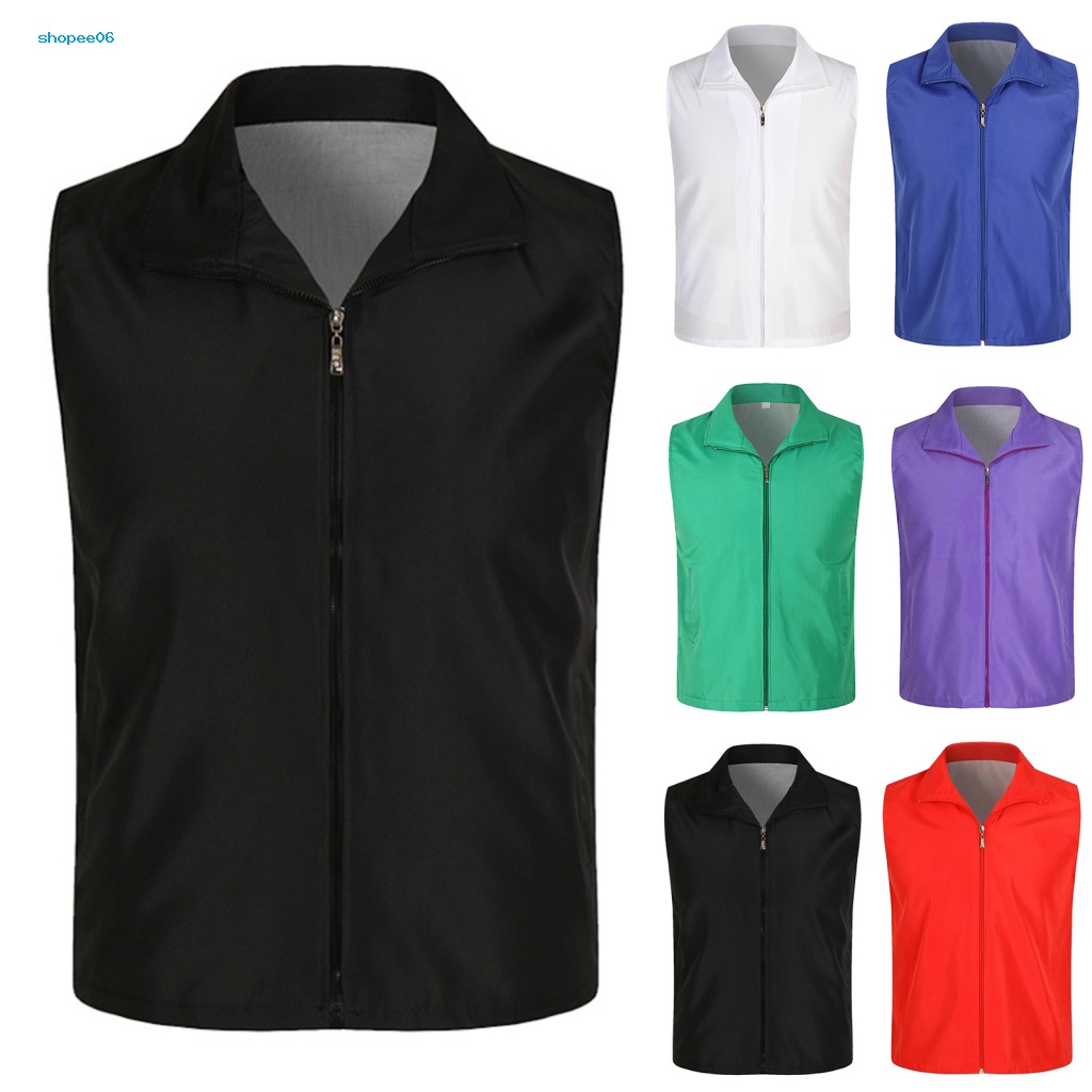 Áo Vest Lưới PEMG PEMG Sát Nách Có Khóa Kéo Màu Sắc Tươi Sáng Phù Hợp Cho Hoạt Động Ngoài Trời