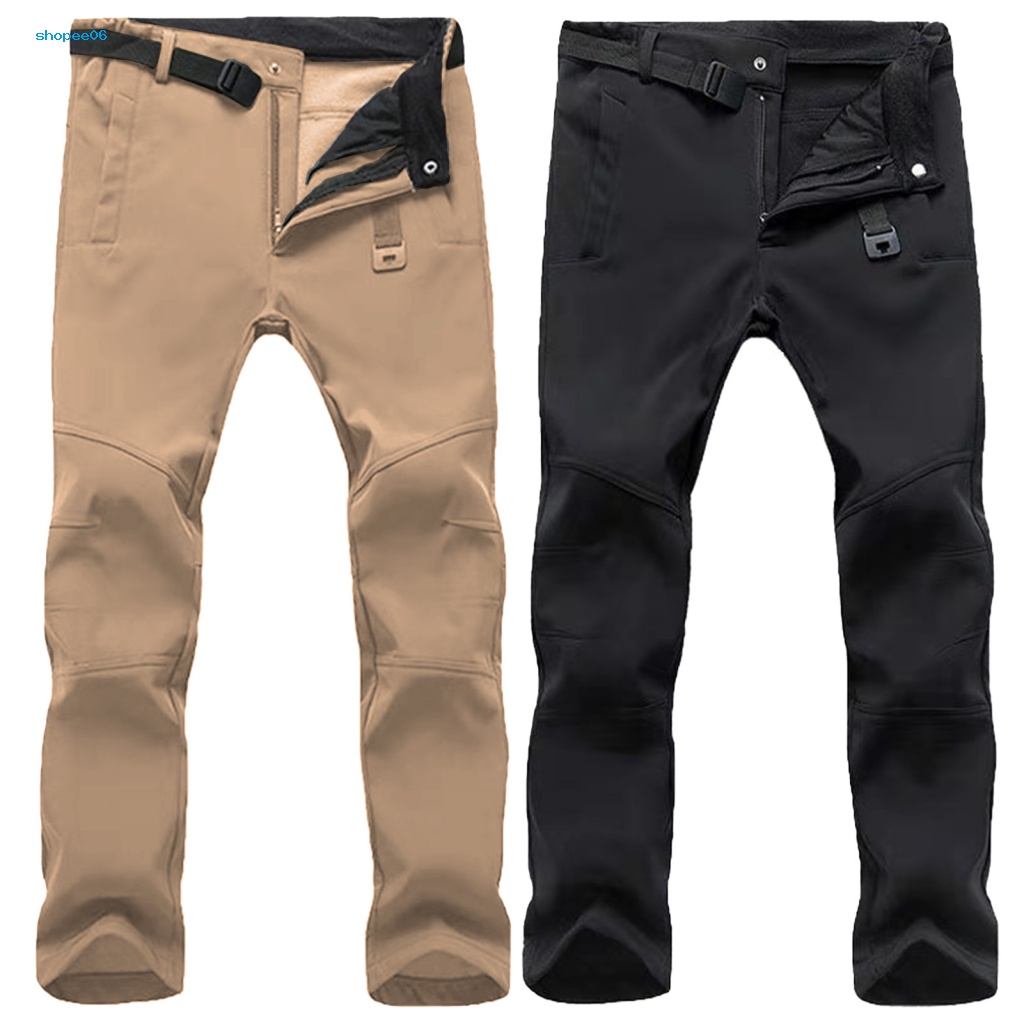 Quần Dài Leo Núi PEMG Vải Lông Cừu Dày Dặn Chống Gió / Nước Thời Trang Cho Nam