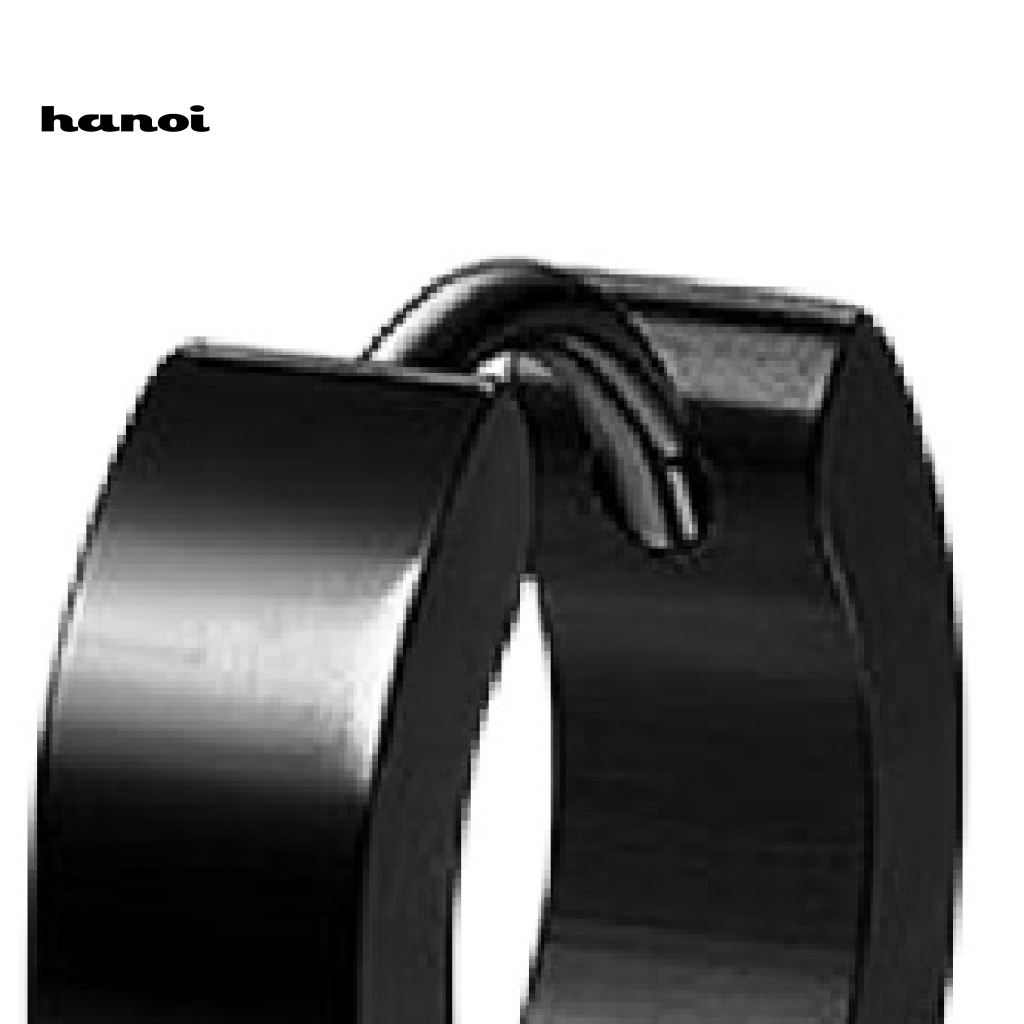 Set 4 Đôi Khuyên Tai Hình Quả Tạ Bằng Thép Không Gỉ Cá Tính Cho Nam