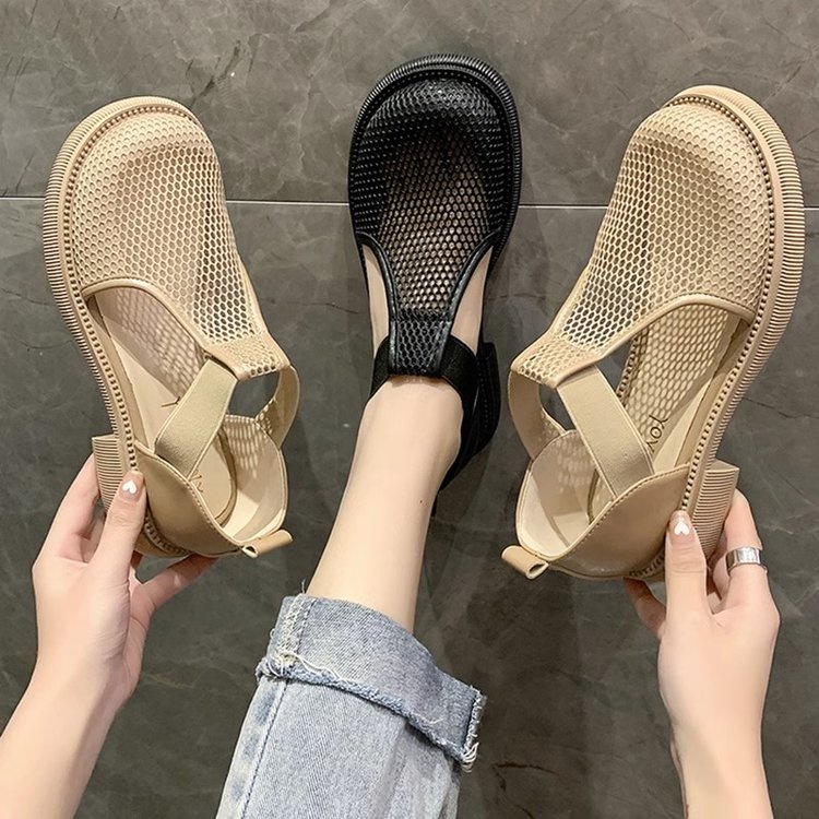 Sandal Phối Lưới Thoáng Khí Thời Trang Mùa Hè 2023 Cho Nữ