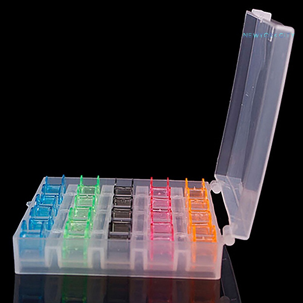 Hộp 25 Suốt Chỉ Bằng Nhựa Nhiều Màu Sắc