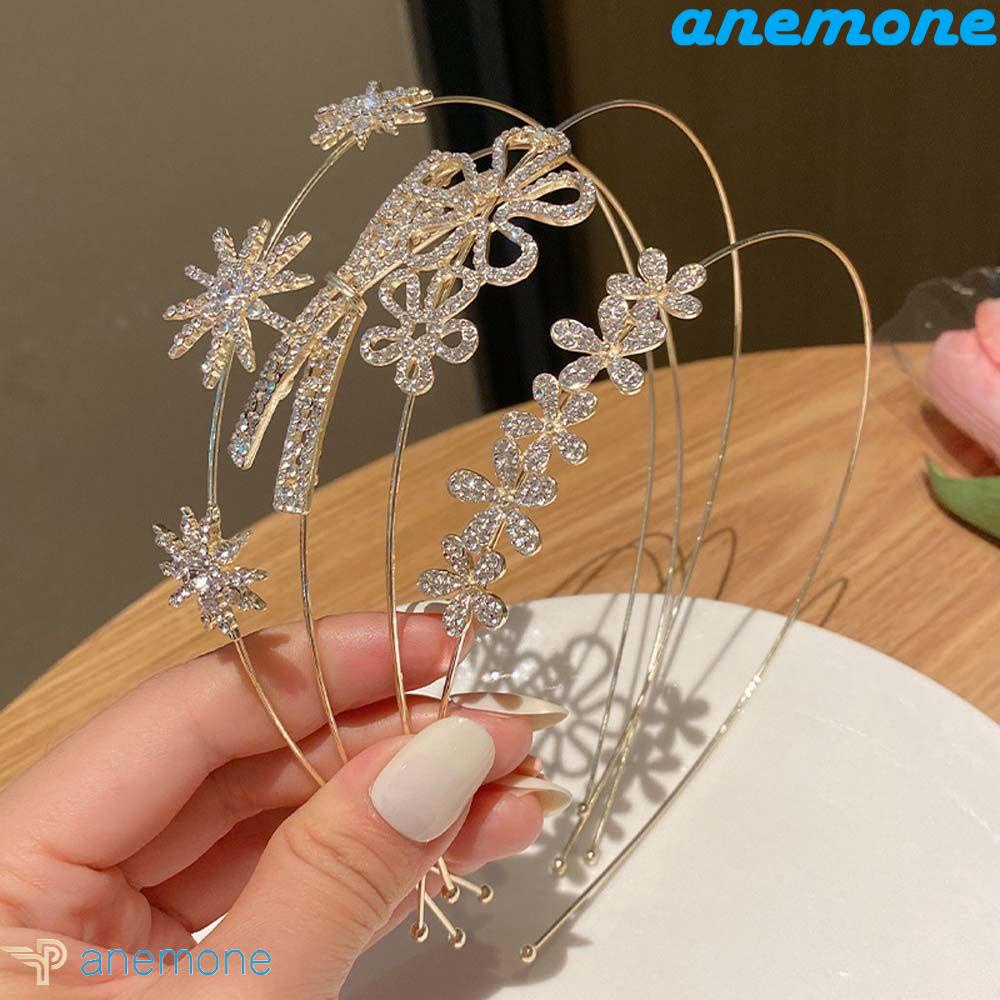 ANEMONE Băng Đô Cài Tóc Hình Thỏ Đính Đá Dễ Thương Cho Nữ