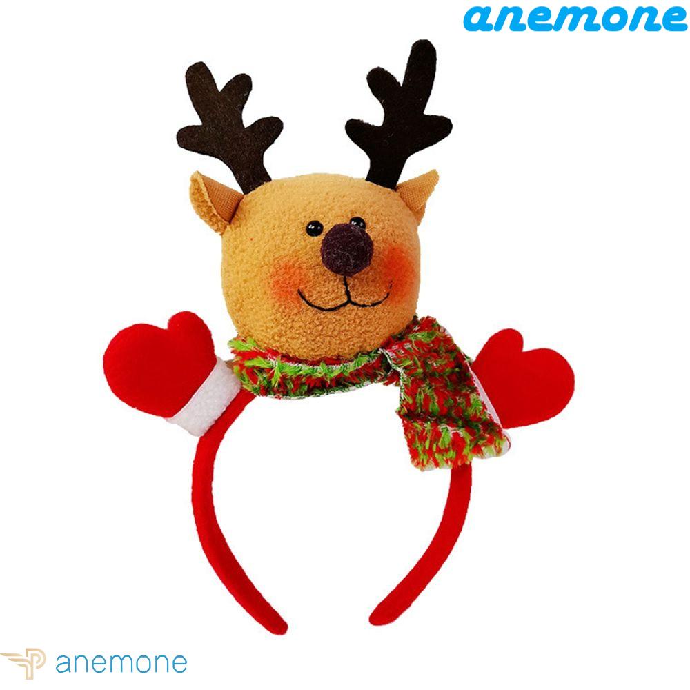 ANEMONE Băng Đô Cài Tóc Hình Sừng Tuần Lộc Hoạt Hình Vui Nhộn