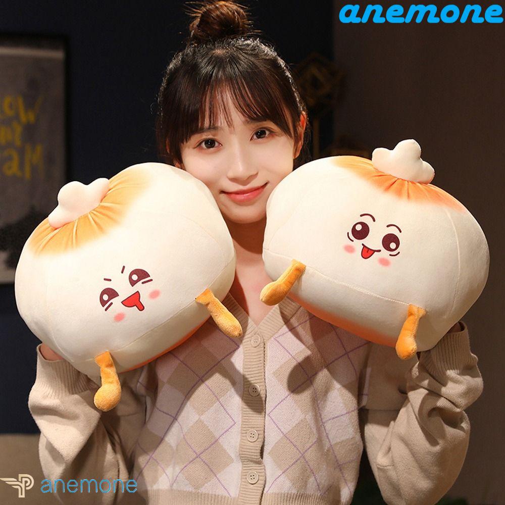 ANEMONE Đồ chơi nhồi bông Hình Bánh Bao Hấp Mềm Mại Trang Trí Nhà Cửa