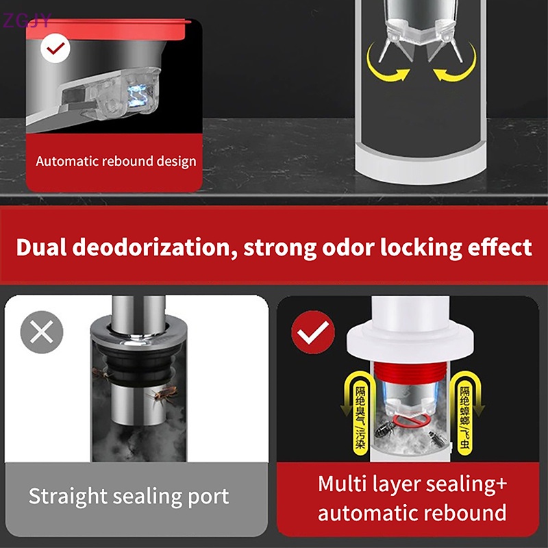 Vòng Bịt Lỗ Thoát Nước Chống Côn Trùng Chống Tắc Nghẽn Cho Nhà Bếp / Phòng Tắm Mới