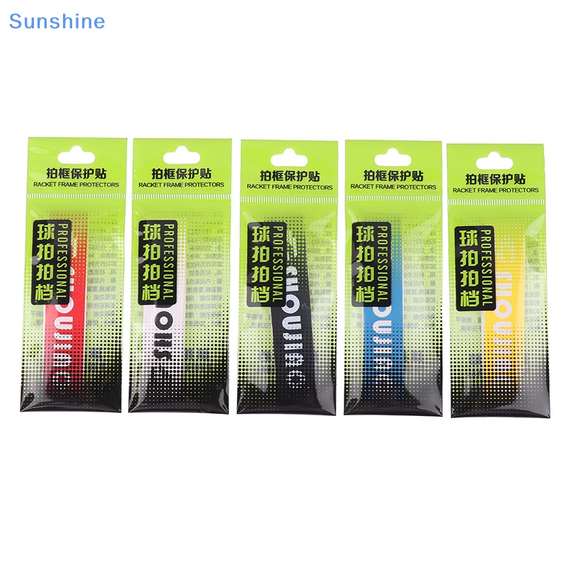 Sun Bộ 2 Miếng Dán Khung Lưới Bảo Vệ Vợt Cầu Lông / Tennis Chống Mài Mòn Chống Biến Dạng