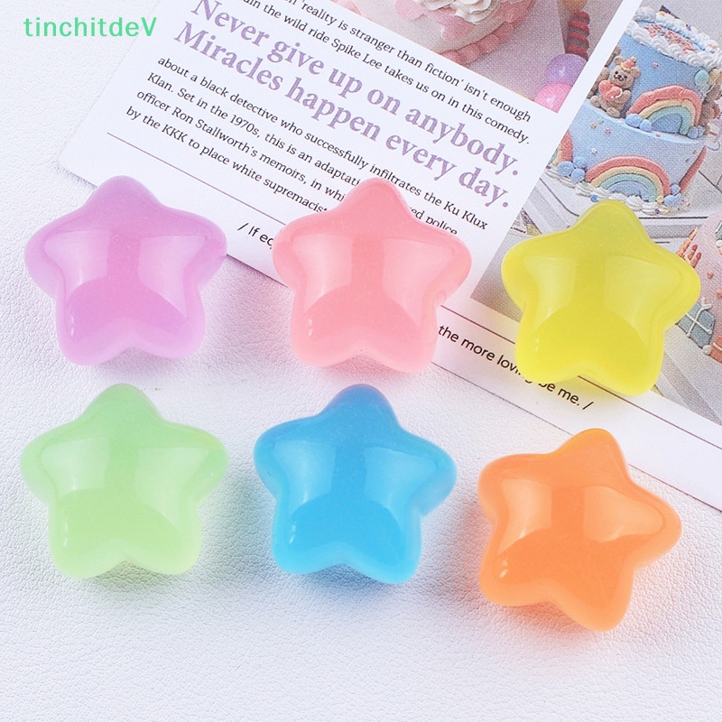 [TinchitdeV] Bộ 5 Ngôi Sao / Trái Tim Hoạt Hình Mini Bằng Nhựa Resin Phát Sáng Trang Trí Tiểu Cảnh
