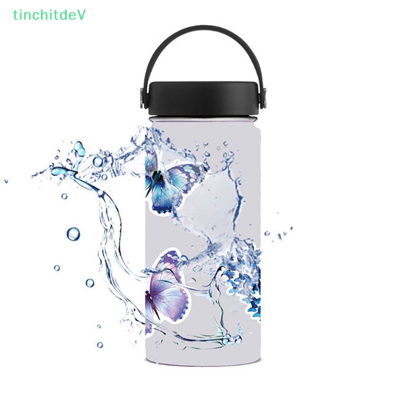 [TinchitdeV] Gói 50 Miếng Dán Hình Bướm Đáng Yêu Trang Trí Vali Laptop Xe Máy Xe Hơi [Mới]