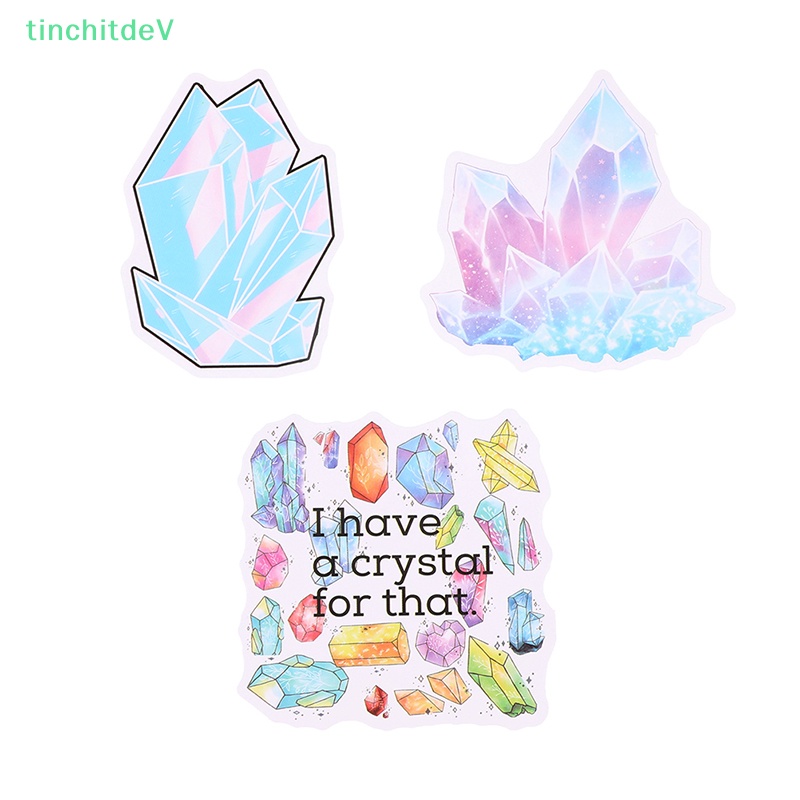 Set 50 Miếng Dán Pha Lê May Mắn Nhiều Màu Trang Trí Đàn Guitar / Laptop / Điện Thoại