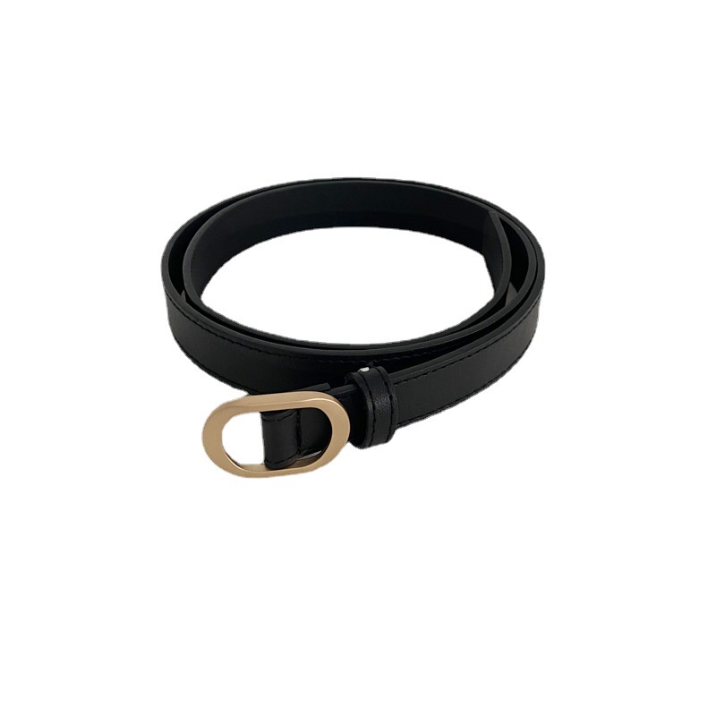 Thắt Lưng Không Lỗ Màu Đen Thiết Kế Đơn Giản