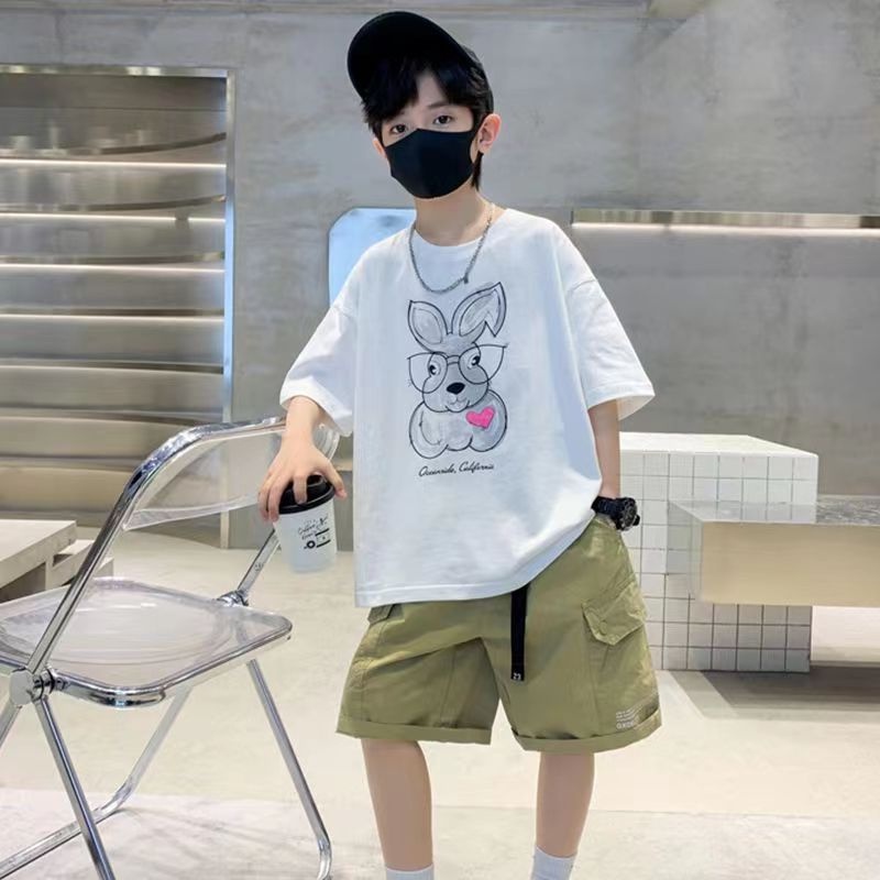 Yidanl Áo Thun 100% Cotton Tay Ngắn Dáng Suông In Họa Tiết Hoạt Hình Xinh Xắn Thời Trang Cho Nữ