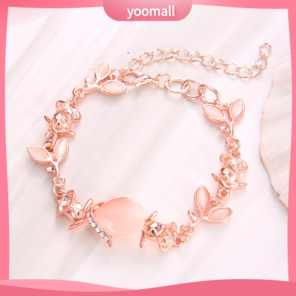 Vòng Tay Đính Đá Opal Nhân Tạo Thời Trang Dành Cho Nữ