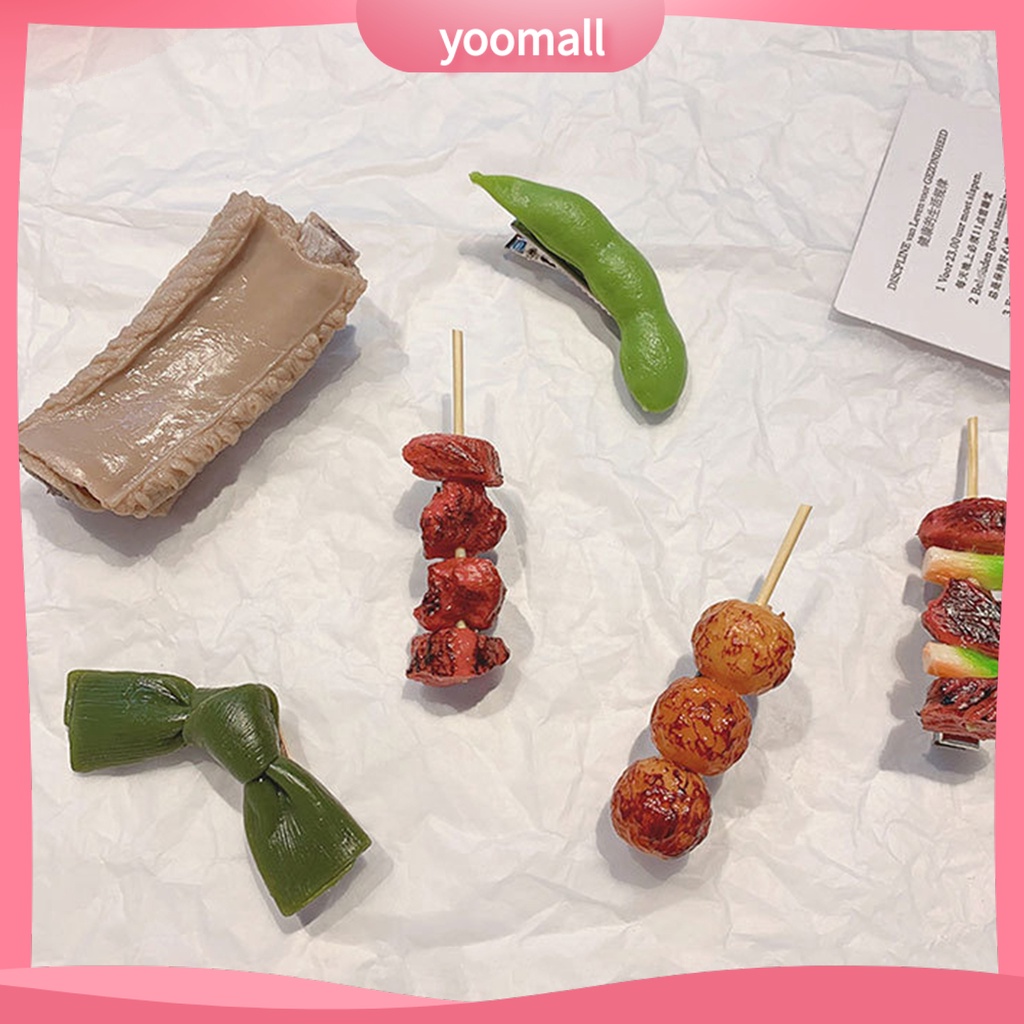 [YM] Kẹp Tóc Bắt Mắt Giả Trang Trí Thức Ăn Hầm Thức Ăn Cho Nữ Dự Tiệc