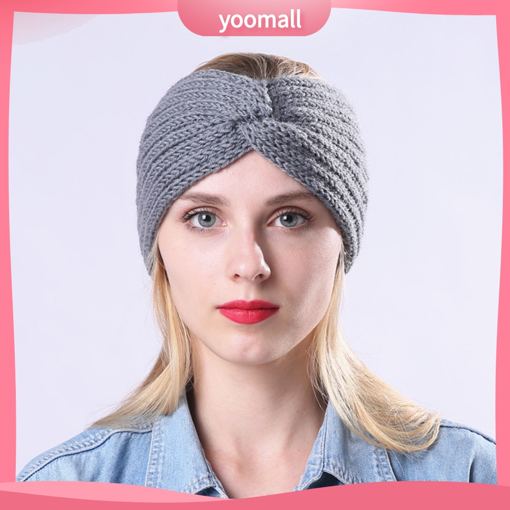 Băng Đô Dệt Kim Co Giãn Giữ Ấm Mùa Thu Đông Cho Nữ