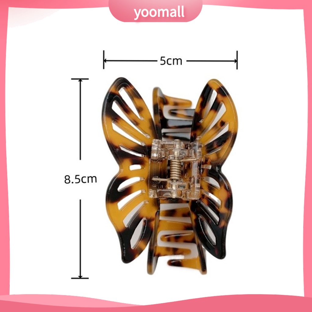 Kẹp Tóc Càng Cua Rỗng Chống Trượt Cố Định Tóc Trang Trí Hình Bướm Cho Nữ