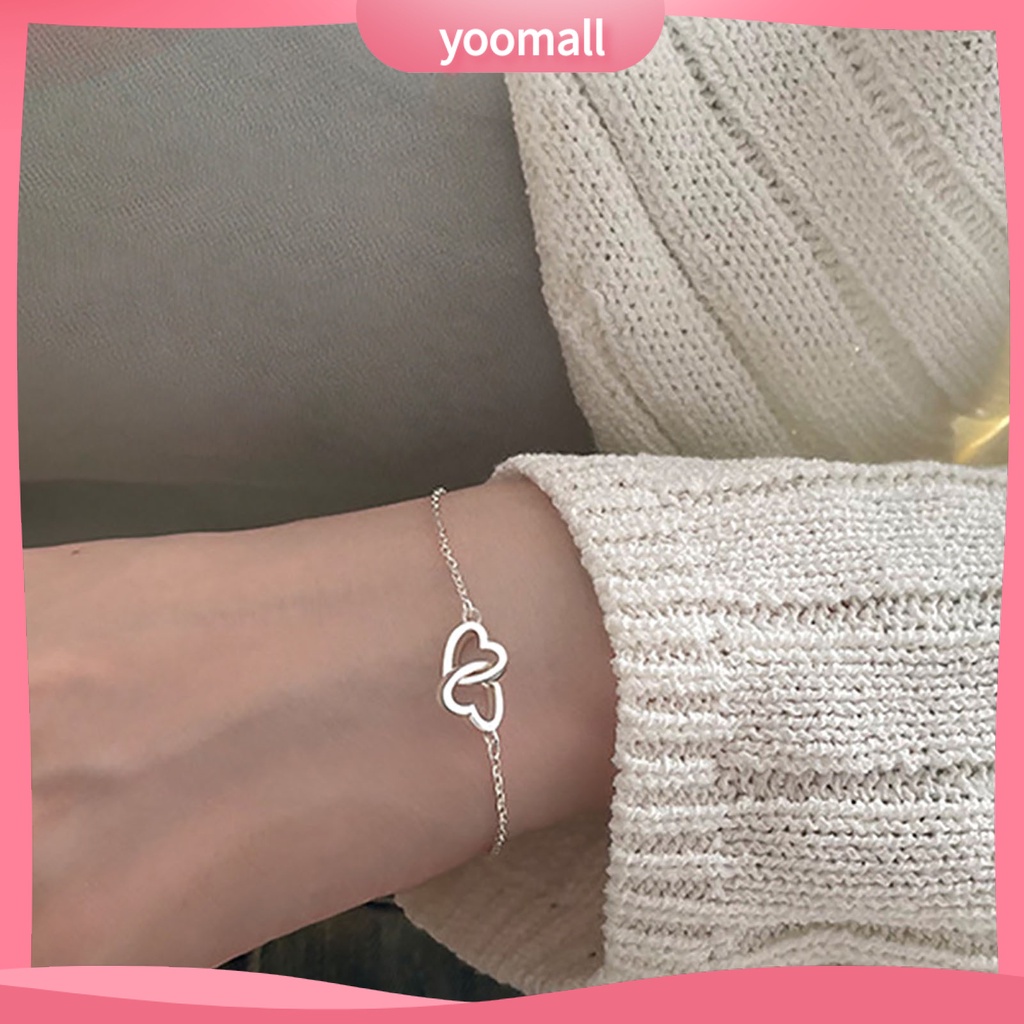 Vòng Tay Mặt Trái Tim Màu Sắc Đơn Giản Cho Nữ