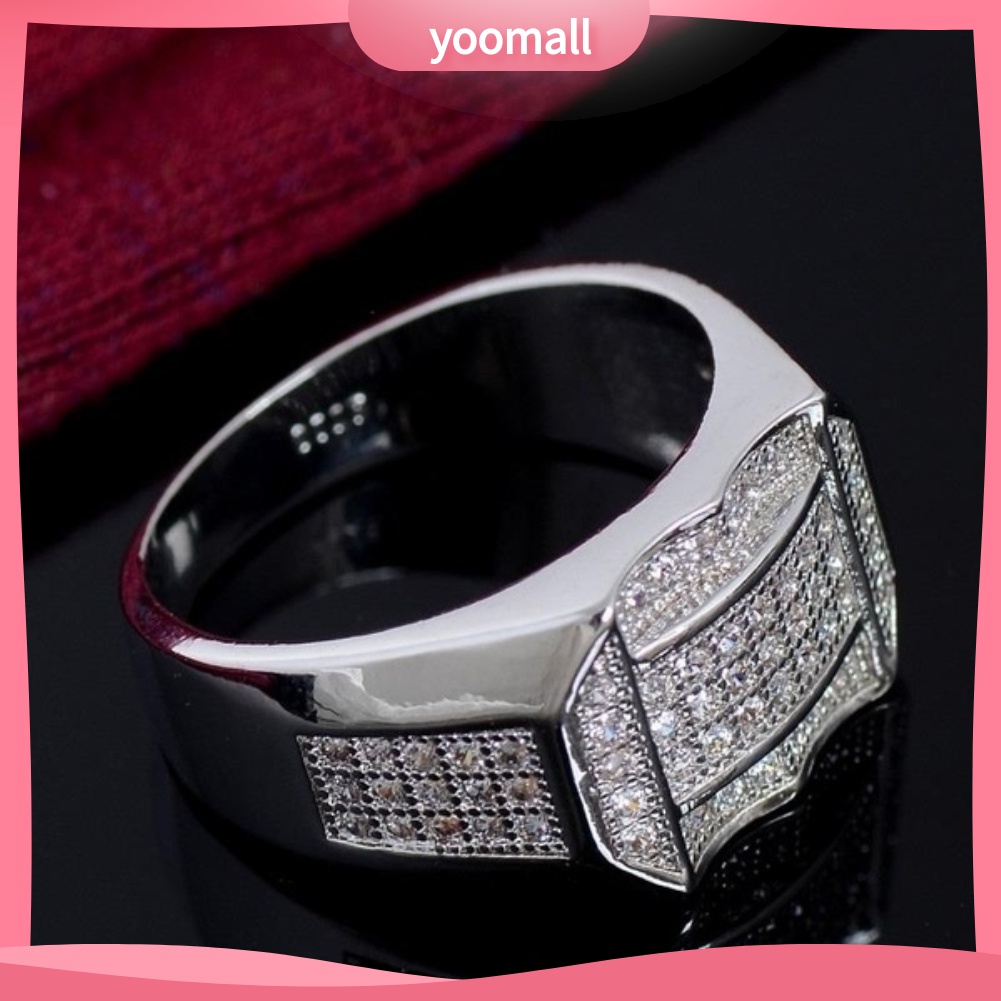 Nhẫn Đính Đá Thời Trang Sang Trọng Cho Nam