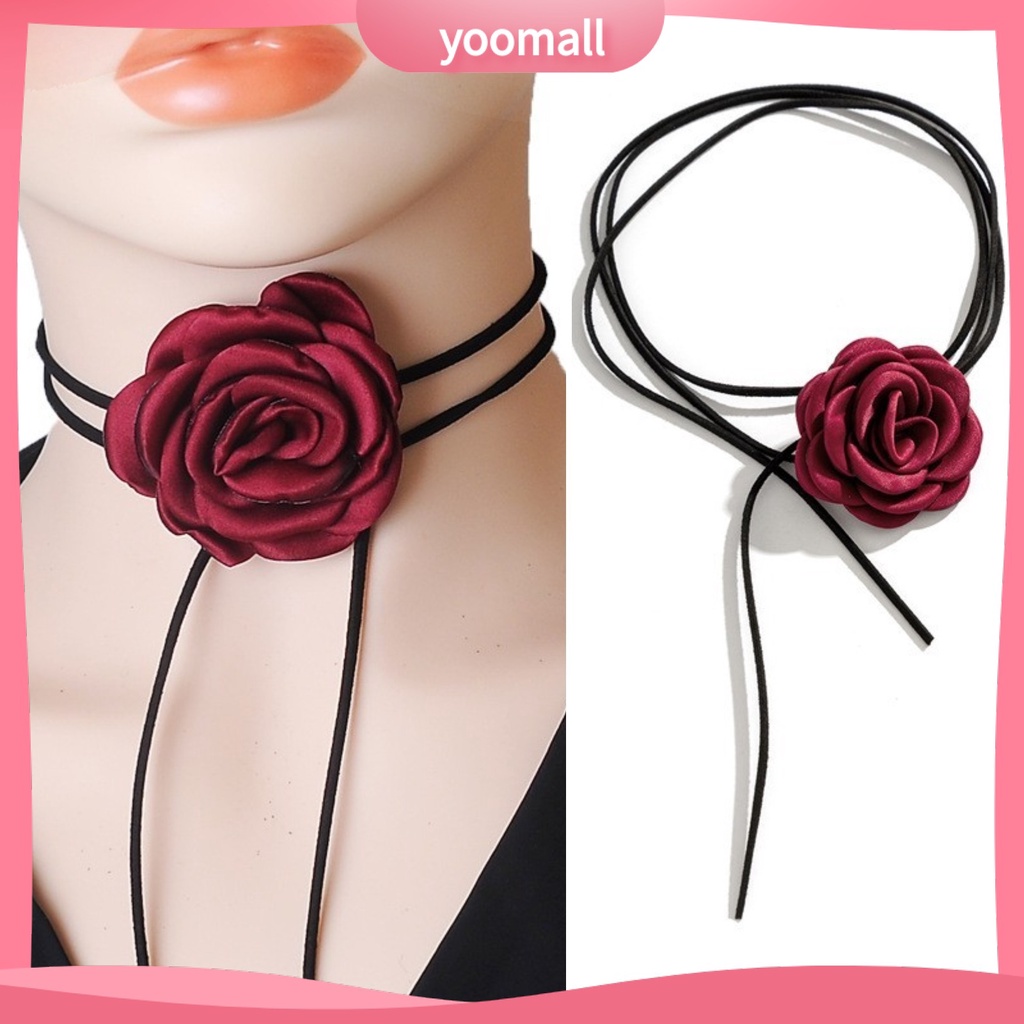 Vòng Cổ Choker Màu Sắc Thanh Lịch Có Thể Điều Chỉnh Họa Tiết Hoa Cổ Điển Cho Nữ