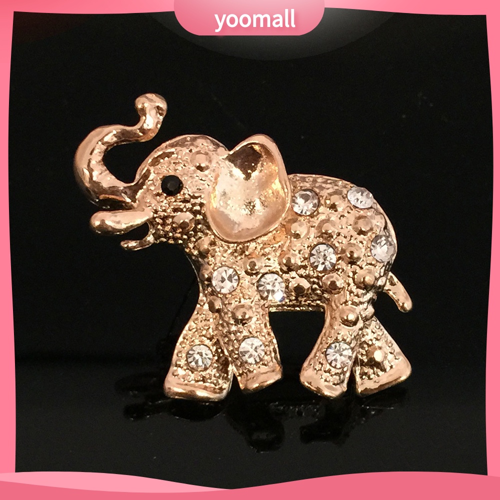 Ghim Cài Áo Hình Voi Đính Đá Dễ Thương