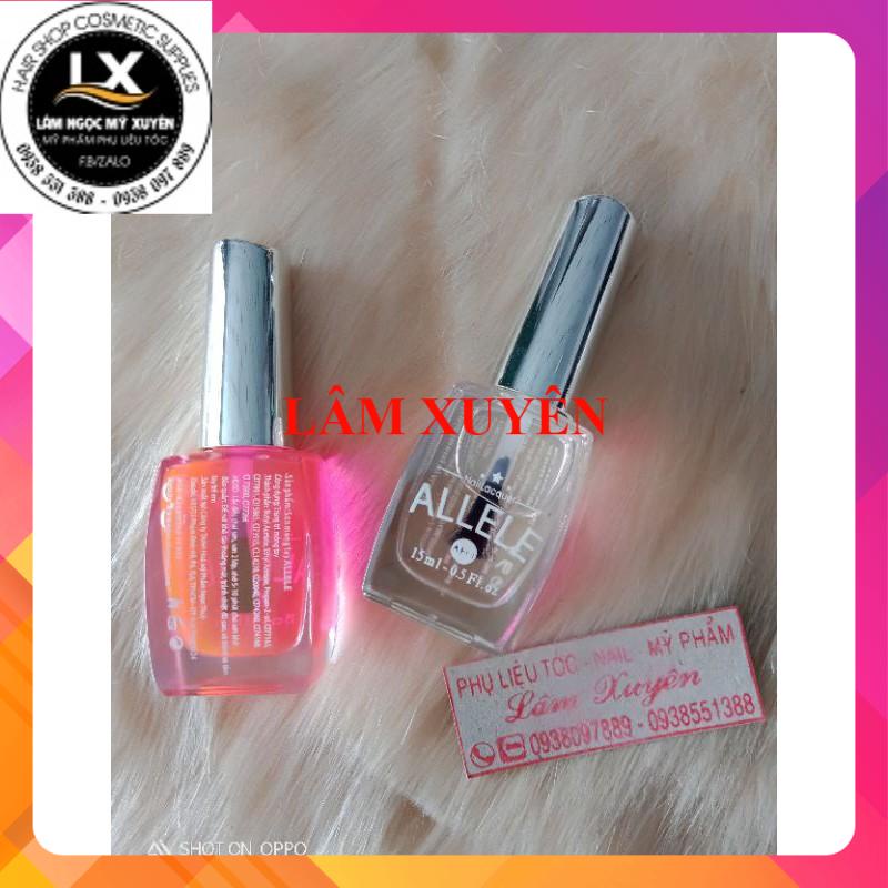 Sơn móg tay dưỡng nail bóng trắng, bóng hồng Allele 15ml