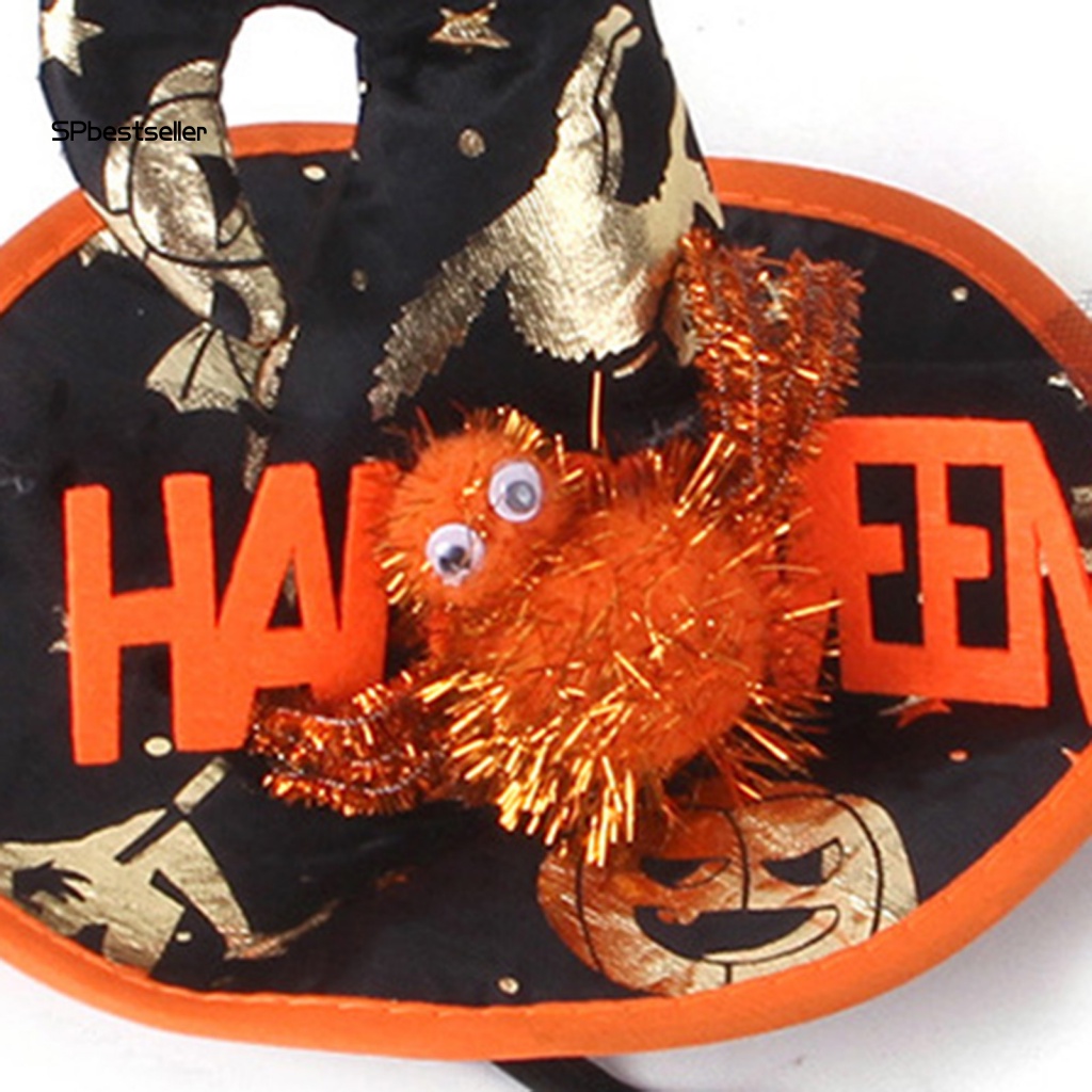 1 Bộ Phụ Kiện Băng Đô Và Yếm Mắt Màu Sắc Tươi Sáng Dùng Để Hóa Trang Halloween Cho Thú Cưng