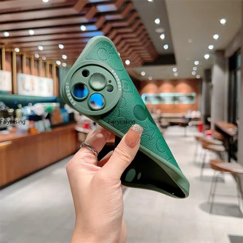 Ốp Điện Thoại Da Mềm Nhám Chống Sốc Bảo Vệ Ống Kính Máy Ảnh Cho iPhone 14 13 12 11 Pro Max X XR XS Max 14 Plus