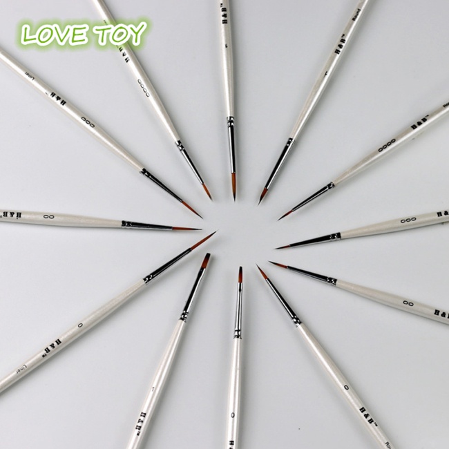 Set 12 Cọ Vẽ Màu Nước Đầu Nhọn Chuyên Nghiệp