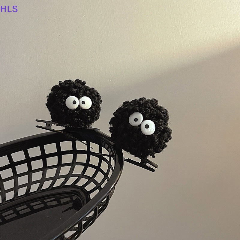 1 Cặp Kẹp Tóc Màu Đen Hình Hoạt Hình Dễ Thương Dành Cho Nữ