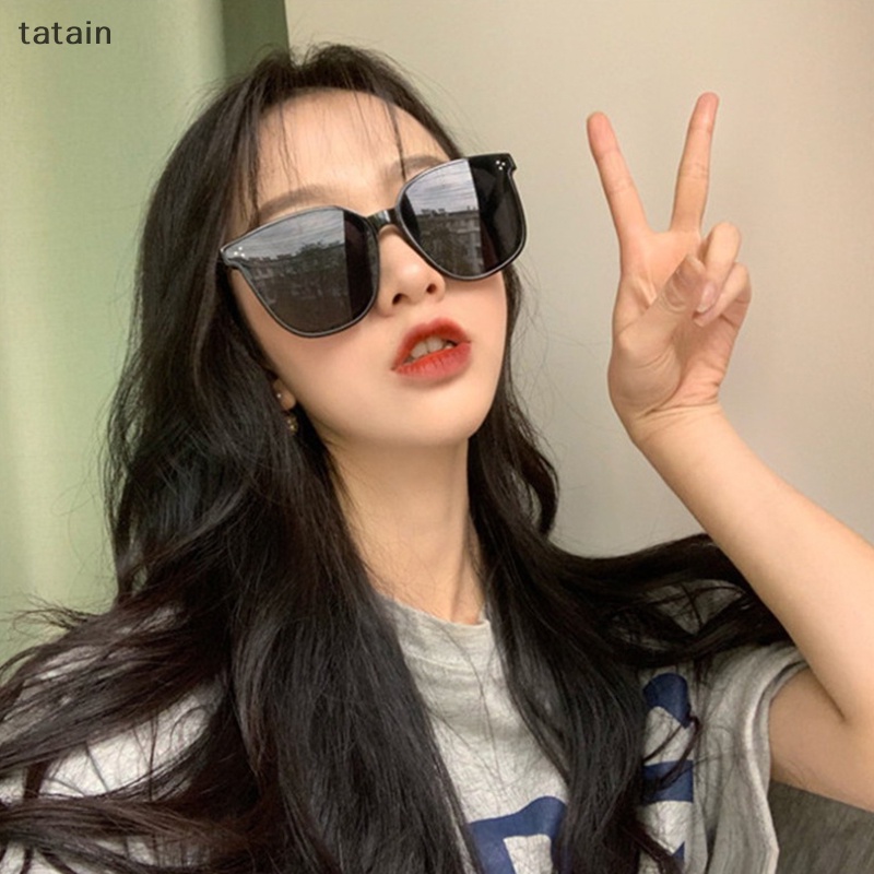 Kính Mát GM Tròng Vuông Màu Đen Chống Tia UV Phong Cách Cổ Điển Thời Trang Mùa Hè Cho Nữ