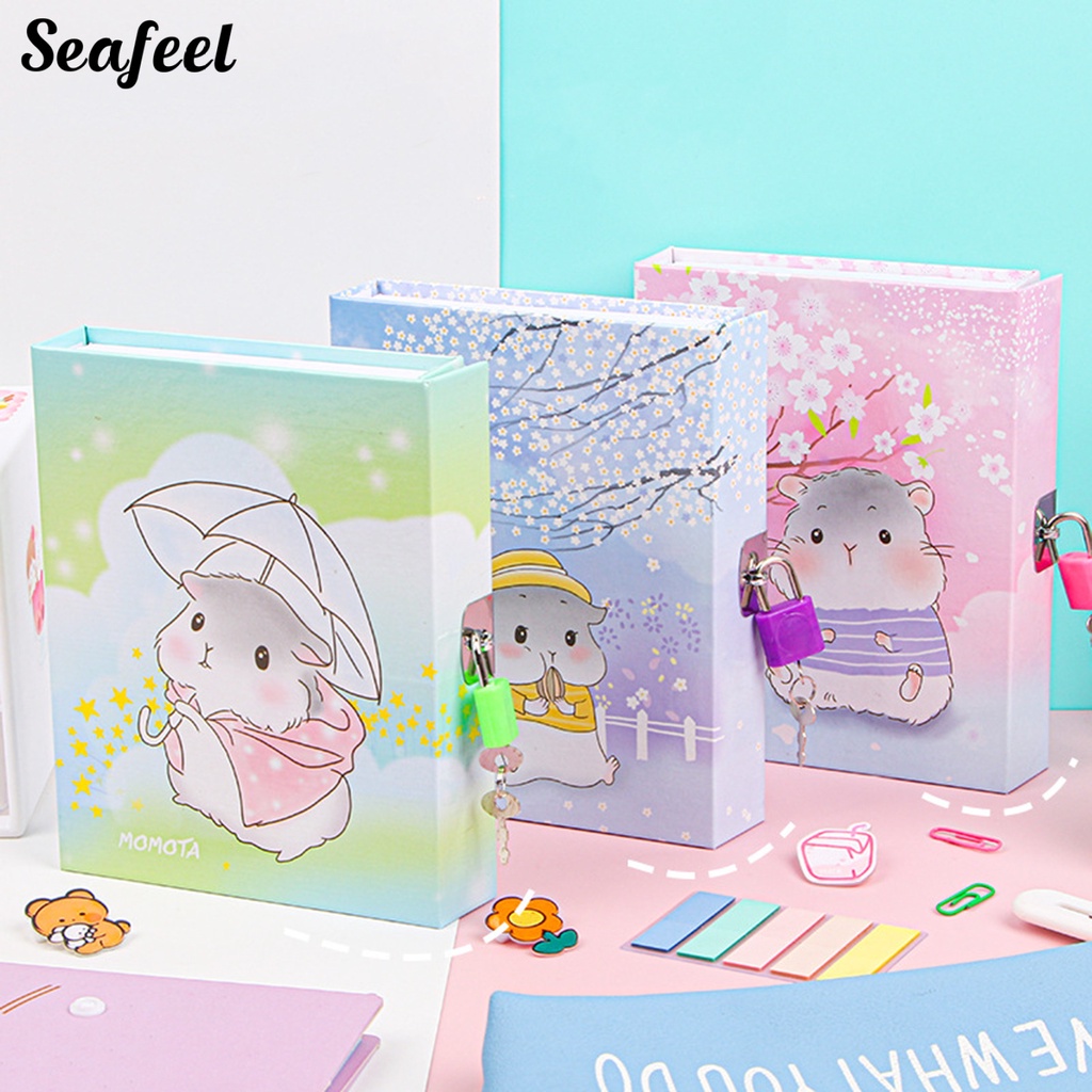 Sổ Tay Nhật Ký Có Khóa Mật Khẩu Họa Tiết Hoạt Hình Dễ Thương
