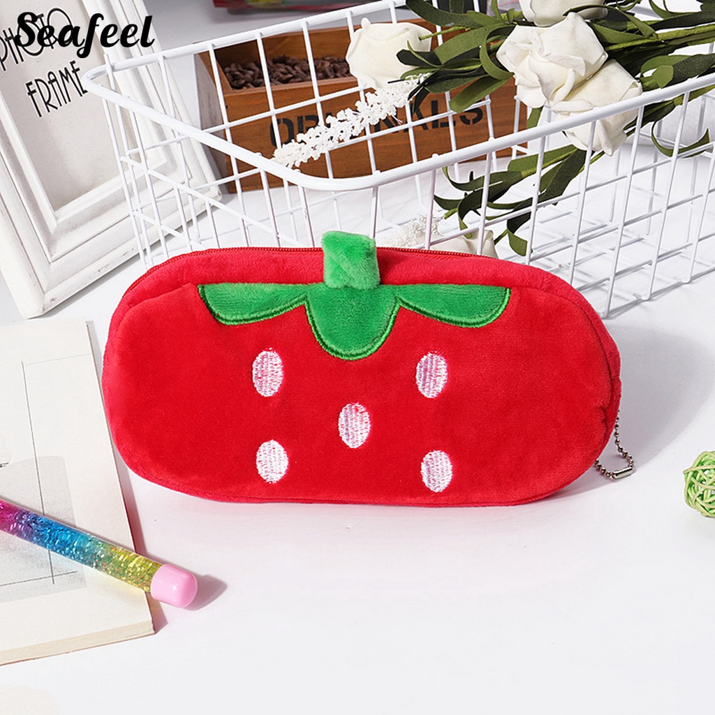 Túi Đựng Bút Bằng Nỉ Cỡ Lớn Có Khóa Kéo In Họa Tiết Hoạt Hình Dễ Thương Tiện Dụng Cho