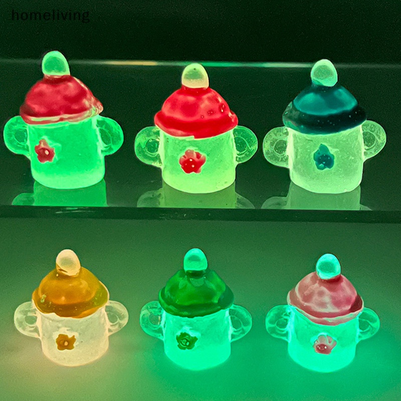 Mô Hình Bình Sữa Em Bé mini Màu Dạ Quang Trang Trí Nhà Búp Bê