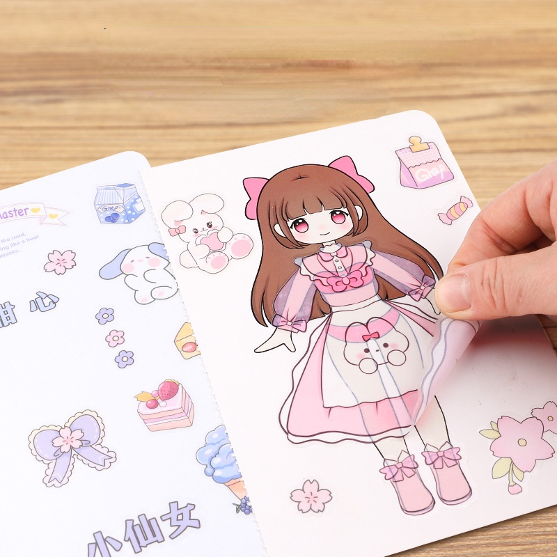 Bộ 22 Miếng Dán Trang Trí Sách Hình Công Chúa Dễ Thương Cho Bé Gái