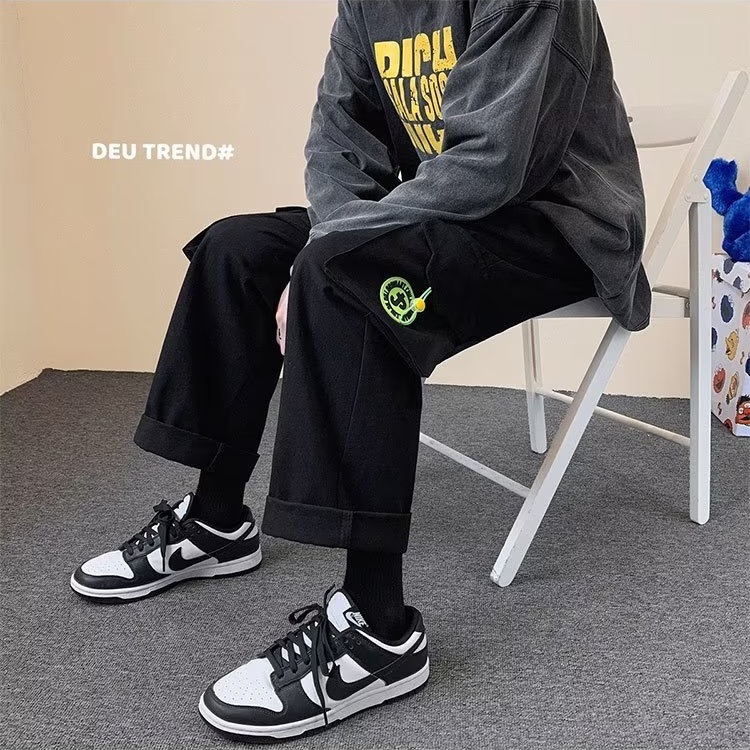 Quần Dài Ống Rộng Nhiều Túi Phong Cách Nhật Bản Dành Cho Nam