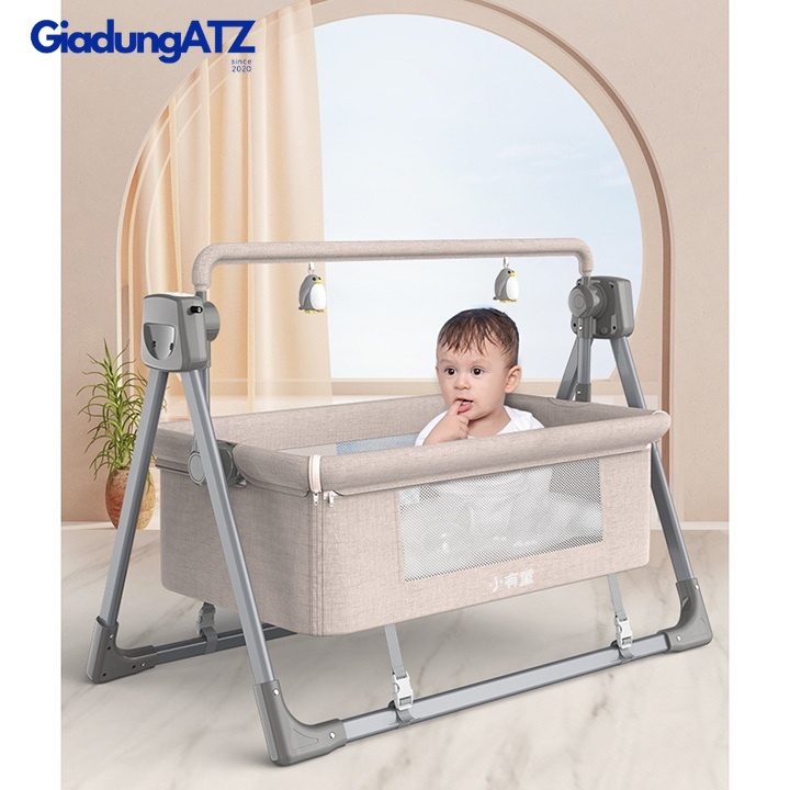 Nôi điện có màn đung đưa tự động cho bé dưới 36 tháng mã427