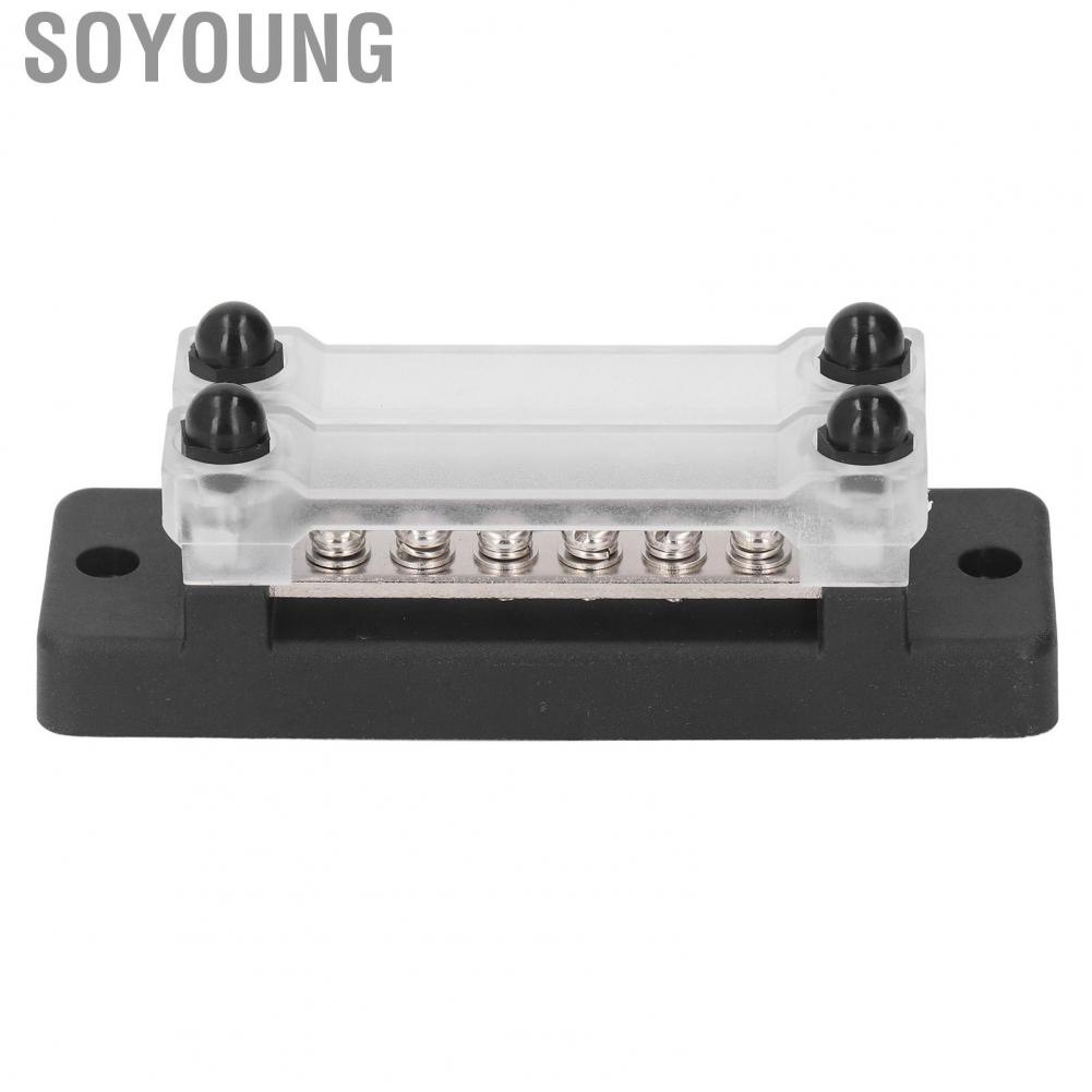 Soyoung Power Distribution Block  Transparent Cover Black Strong Bus Bar Rust Proof for RV